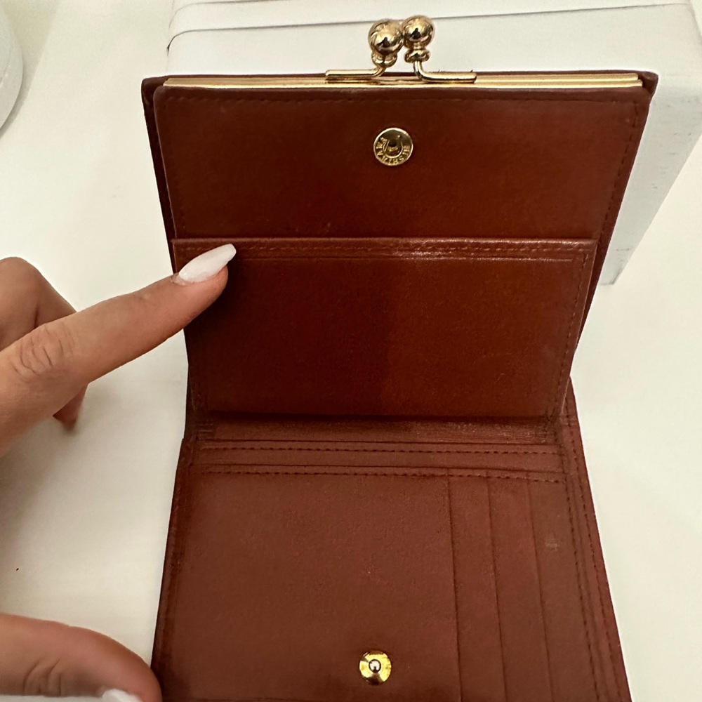 Vintage BURBERRY'S Plaid Print Compact Wallet 284$ Clippers ball. Coins wallet - Picture 4 of 14